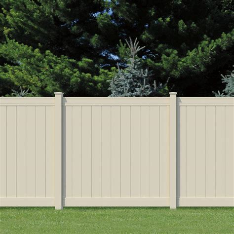 6x8 tan vinyl fence panels.